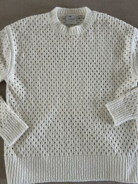 Varley Grady Boucle Cream Knit Sweater